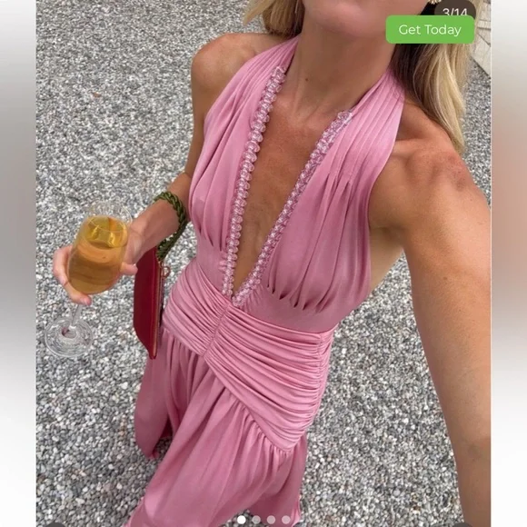 PatBO Pink Moonlight Gown - Picture 1 of 4